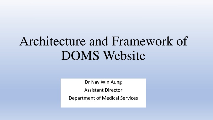 architecture and framework of doms website