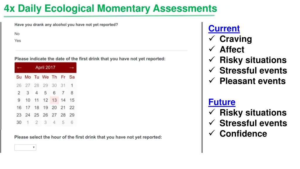 4x daily ecological momentary assessments