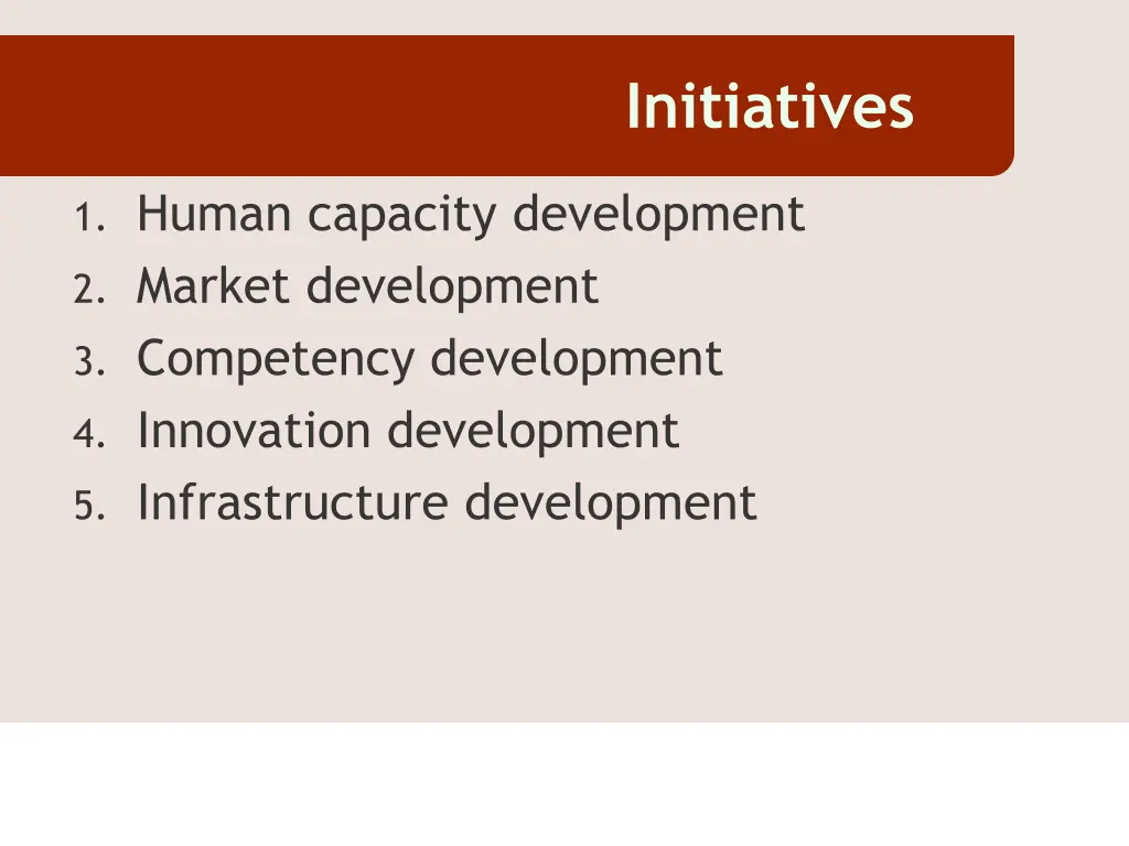 initiatives