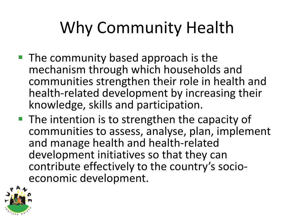 why community health