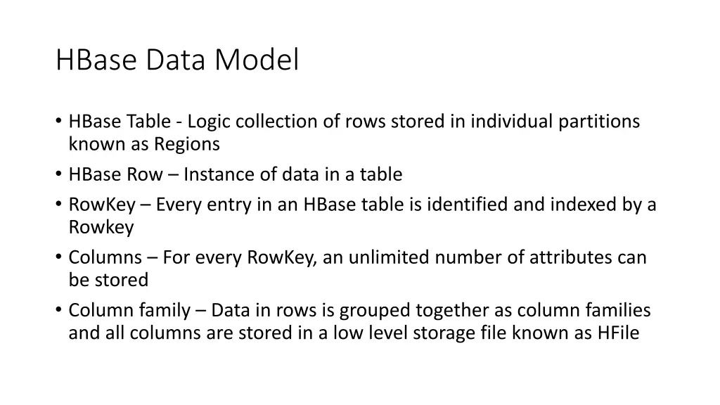 hbase data model