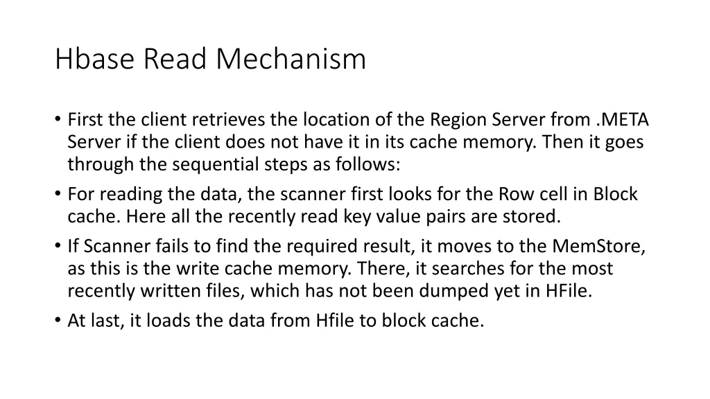 hbase read mechanism