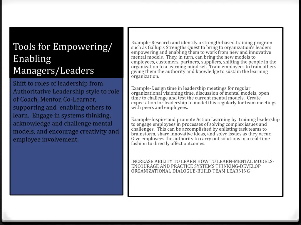 example research and identify a strength based