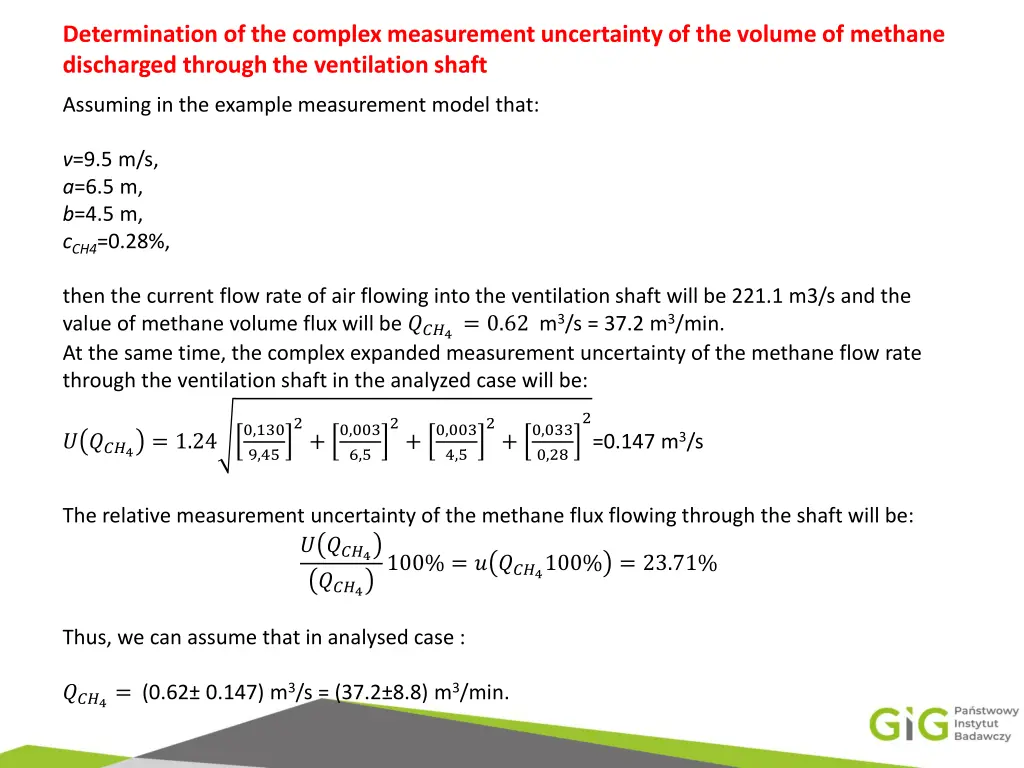 determination of the complex measurement 2