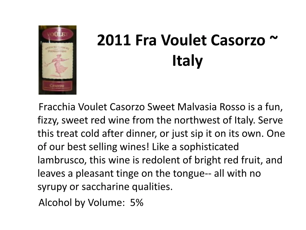 2011 fra voulet casorzo italy