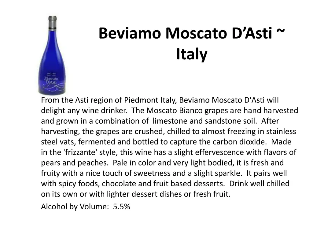 beviamo moscato d asti 750ml