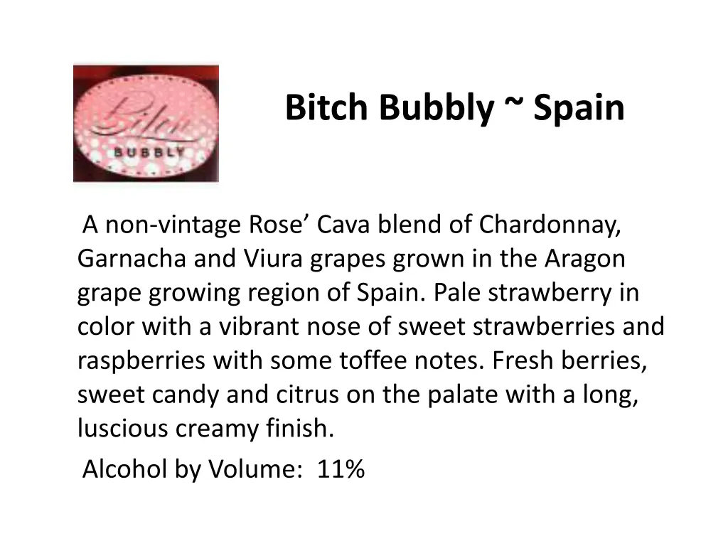 bitch bubbly a australian grenache by the bitch