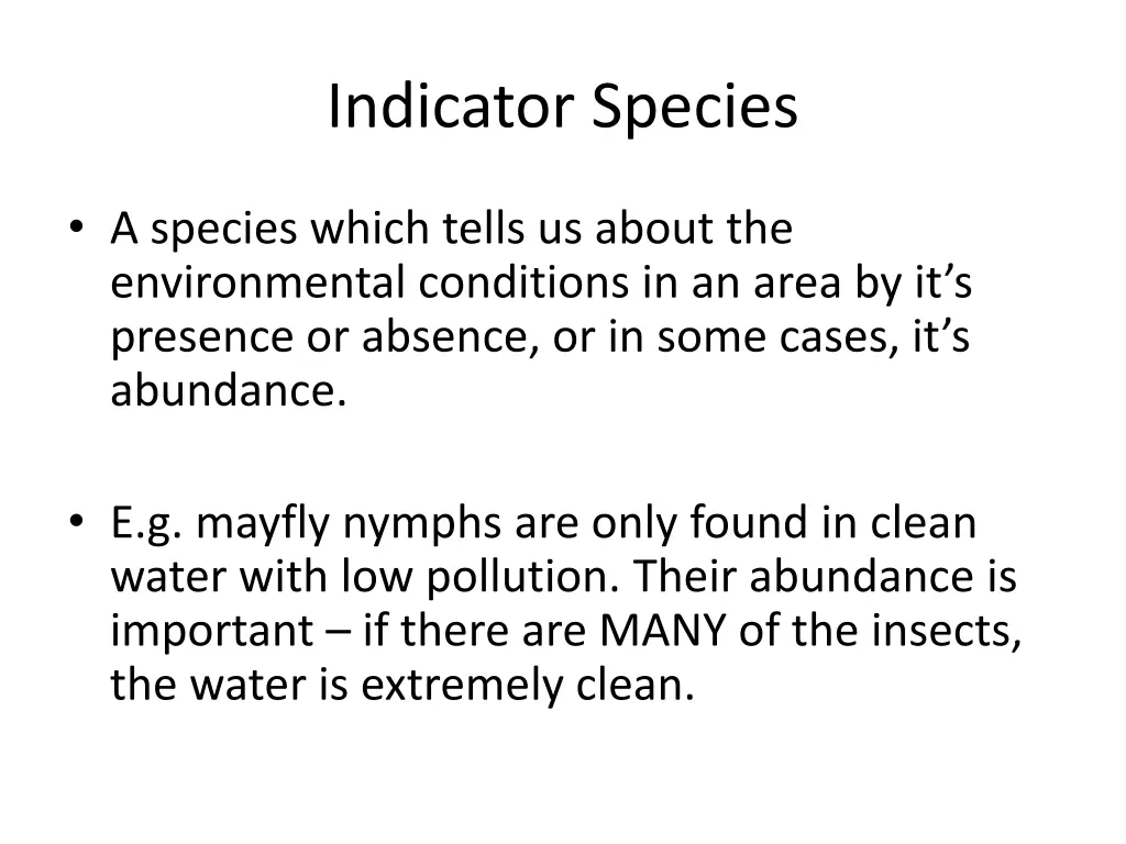 indicator species
