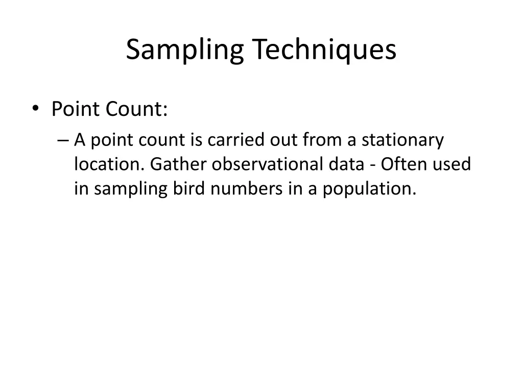 sampling techniques