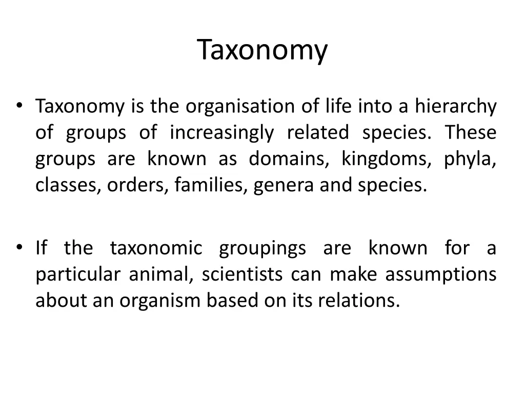 taxonomy