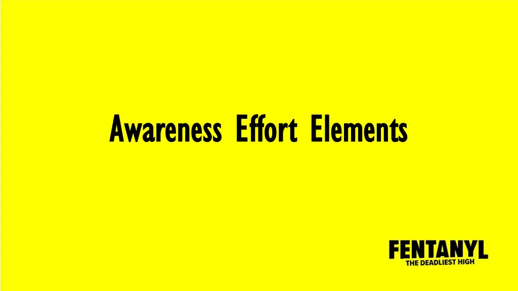 awareness effort elements awareness effort
