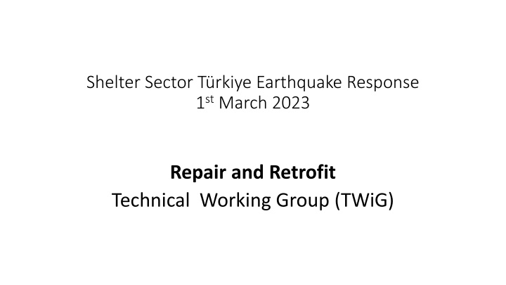 shelter sector t rkiye earthquake response
