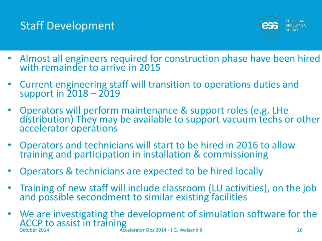 staff development