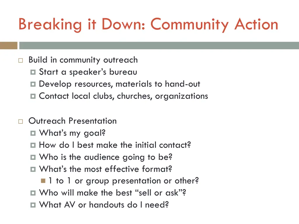 breaking it down community action 2