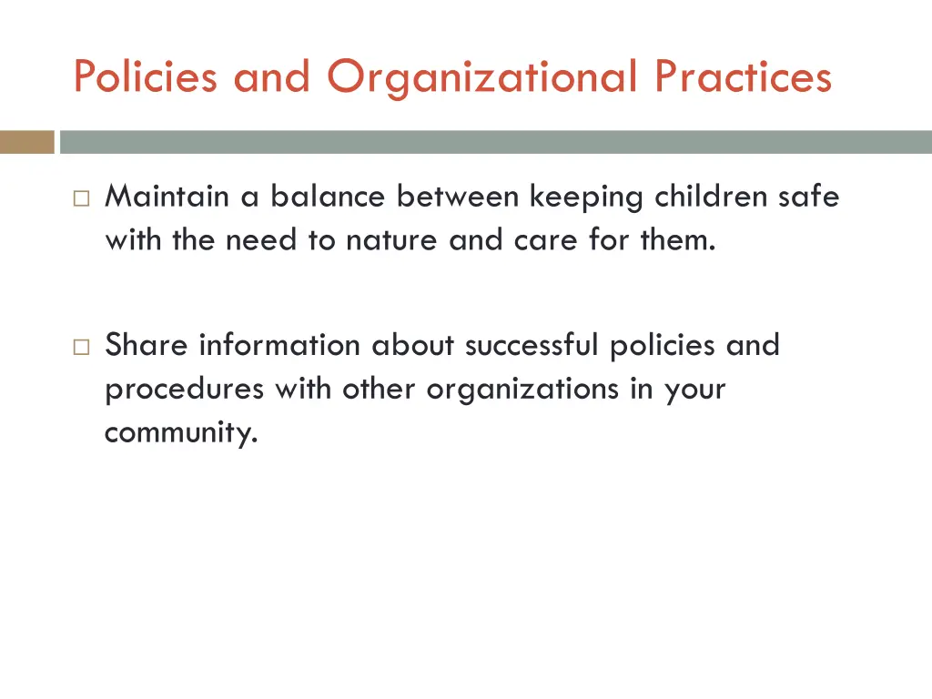 policies and organizational practices 1