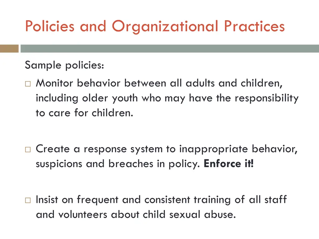 policies and organizational practices 3