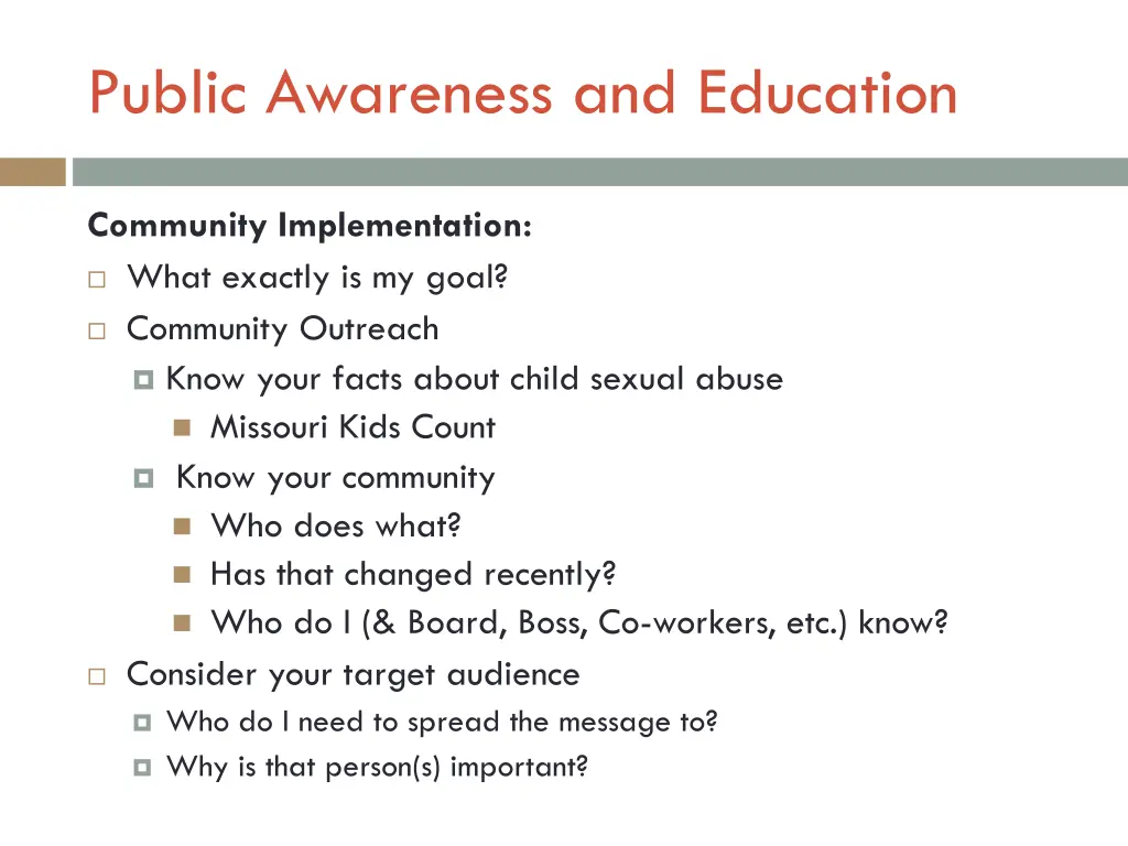 public awareness and education 1