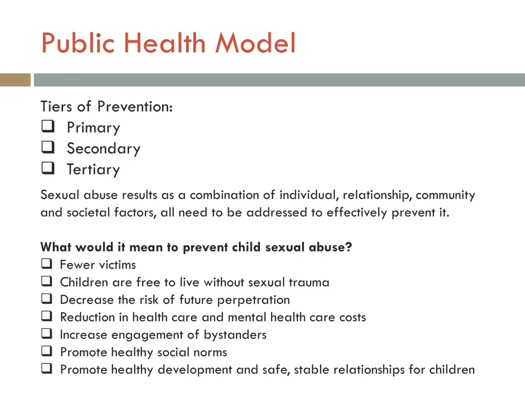 public health model