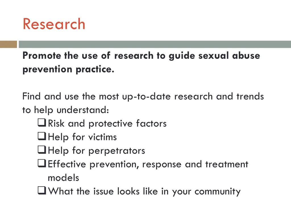 research