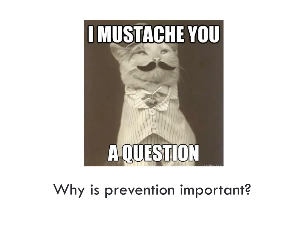 why is prevention important