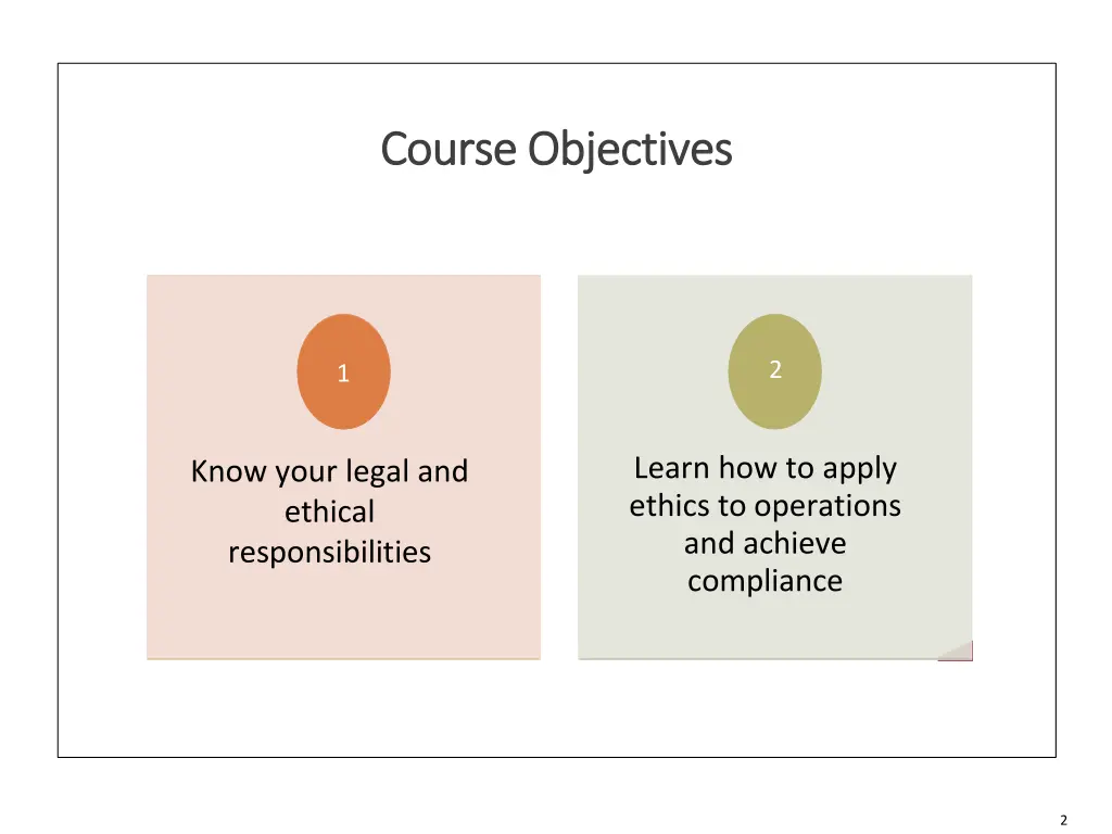 course course objectives objectives