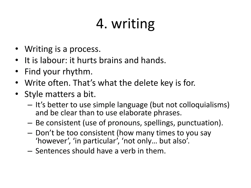 4 writing