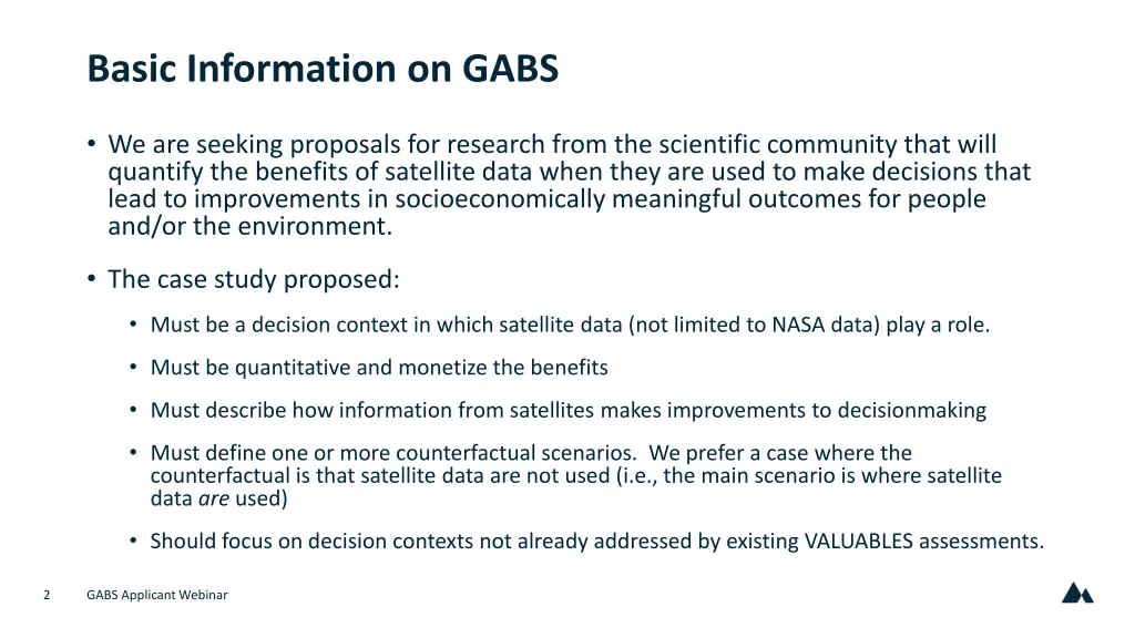 basic information on gabs