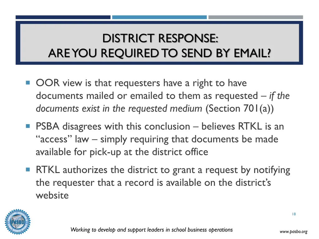 district response are you required to send