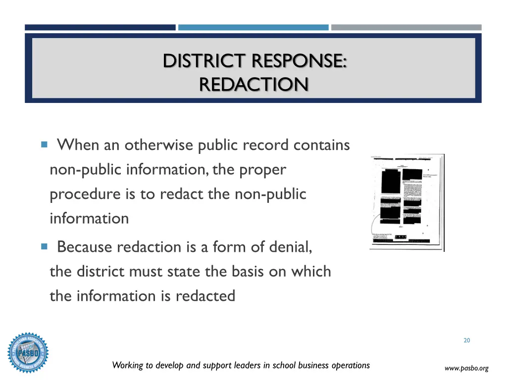 district response redaction