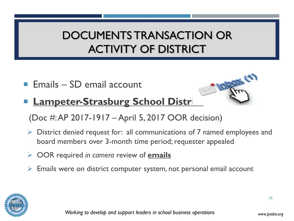 documents transaction or activity of district 1