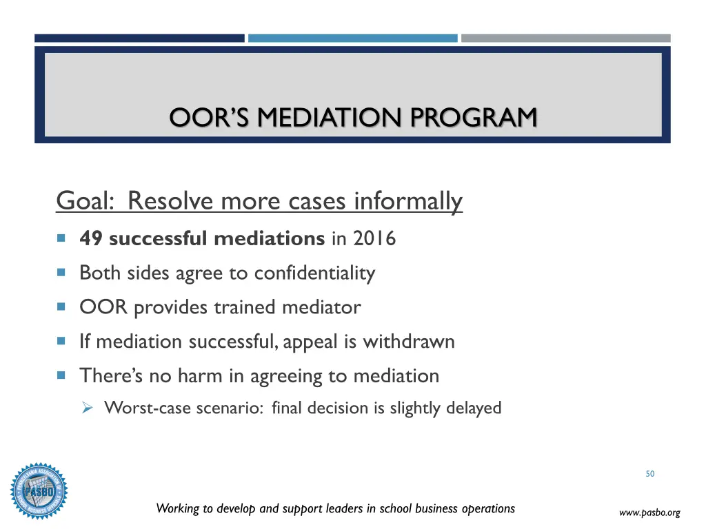 oor s mediation program