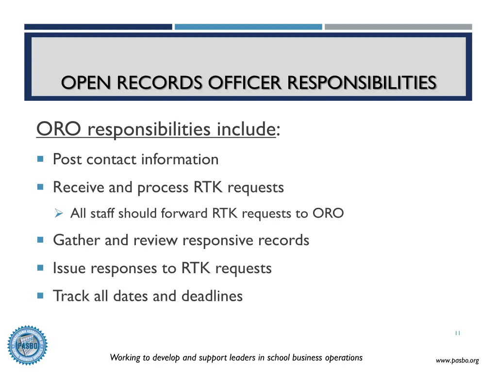 open records officer responsibilities