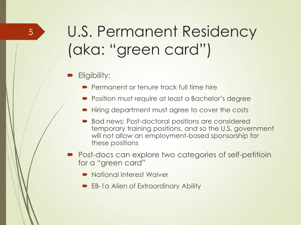 u s permanent residency aka green card