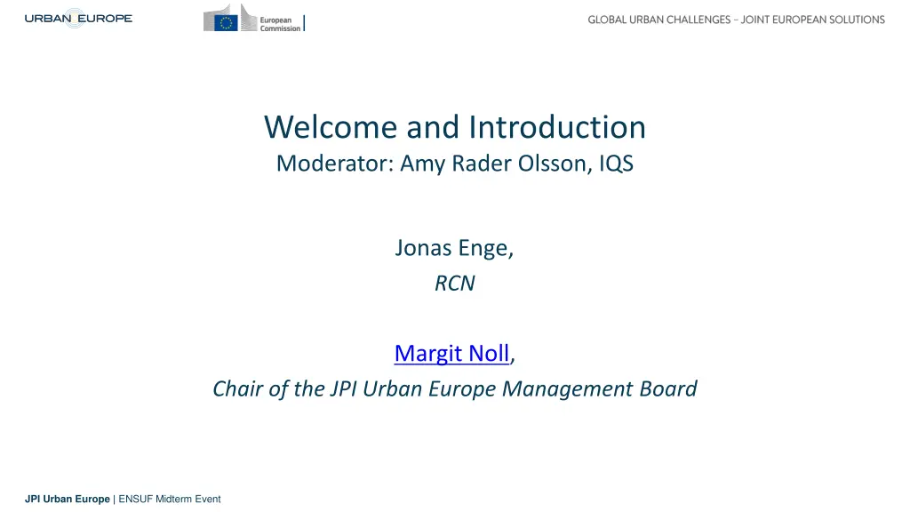welcome and introduction moderator amy rader