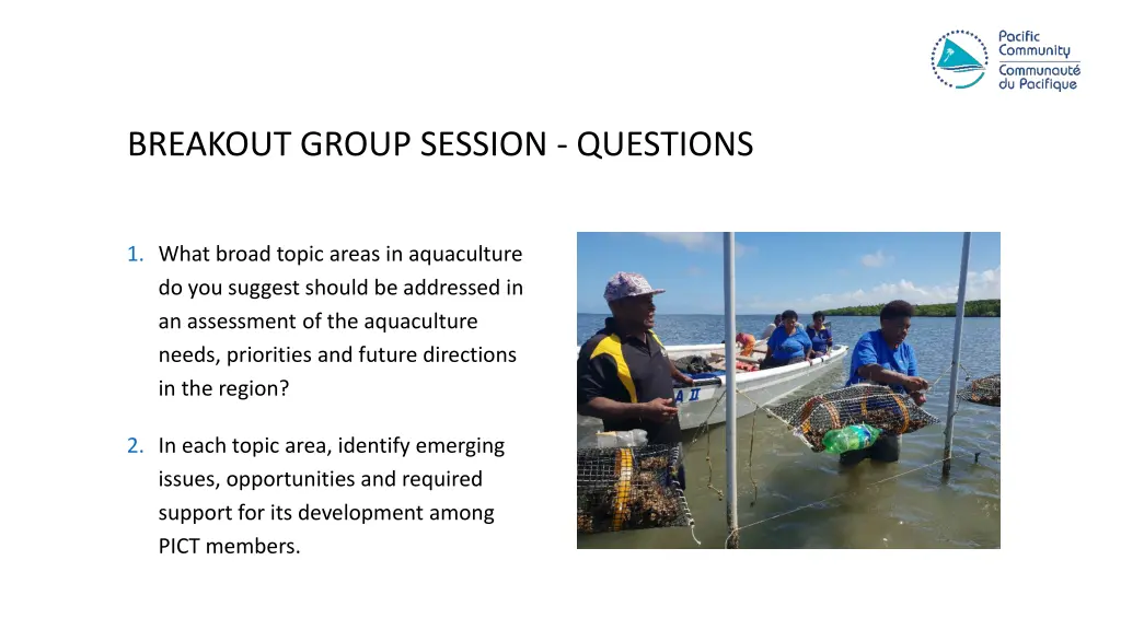 breakout group session questions