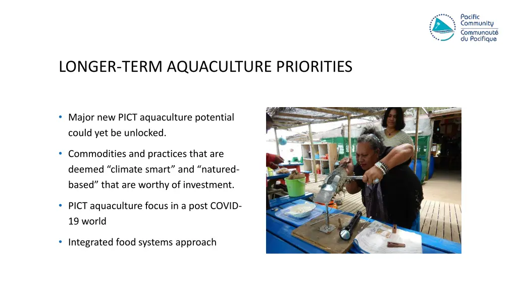 longer term aquaculture priorities