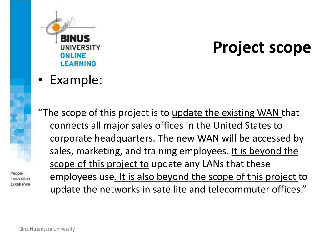 project scope