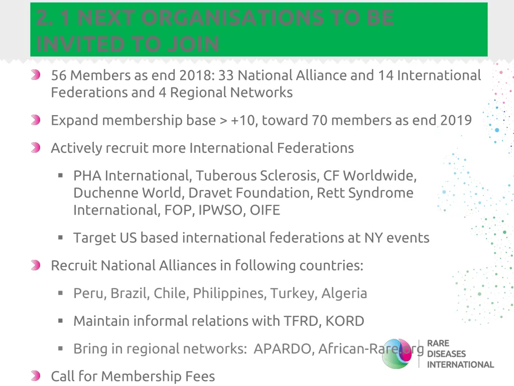 2 1 next organisations to be invited to join