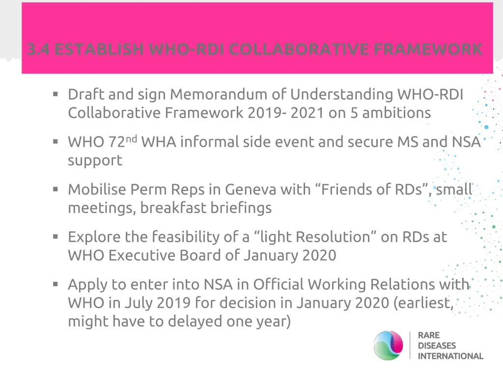 3 4 establish who rdi collaborative framework