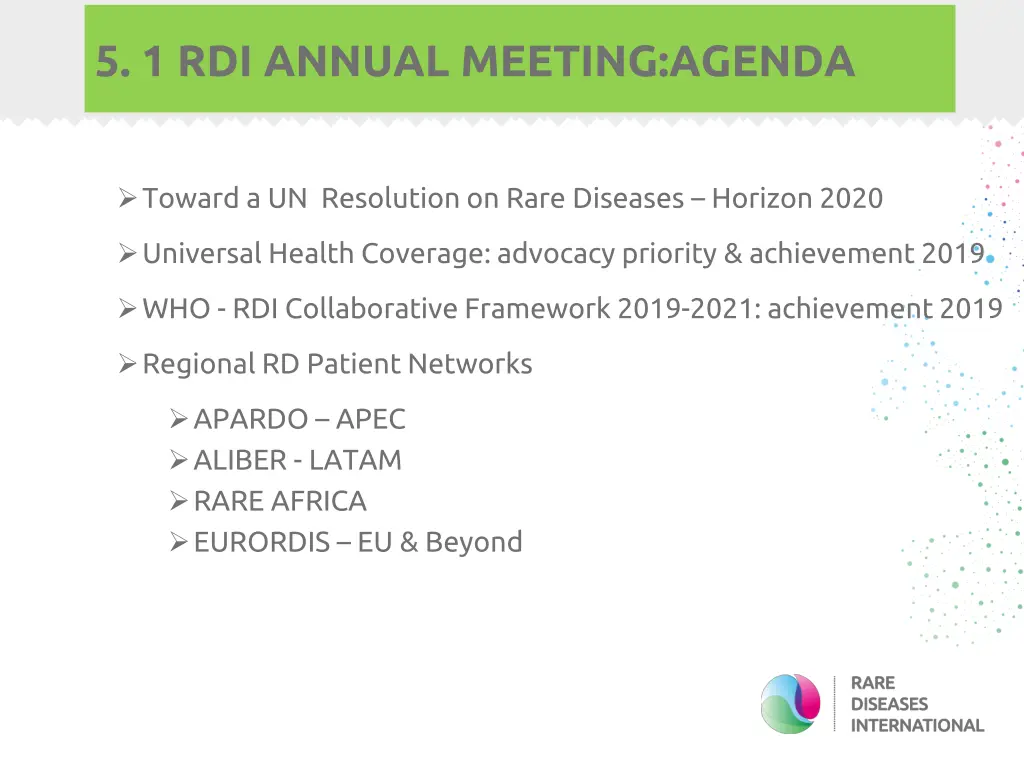 5 1 rdi annual meeting agenda