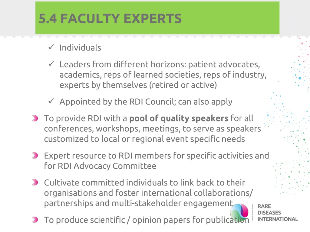 5 4 faculty experts