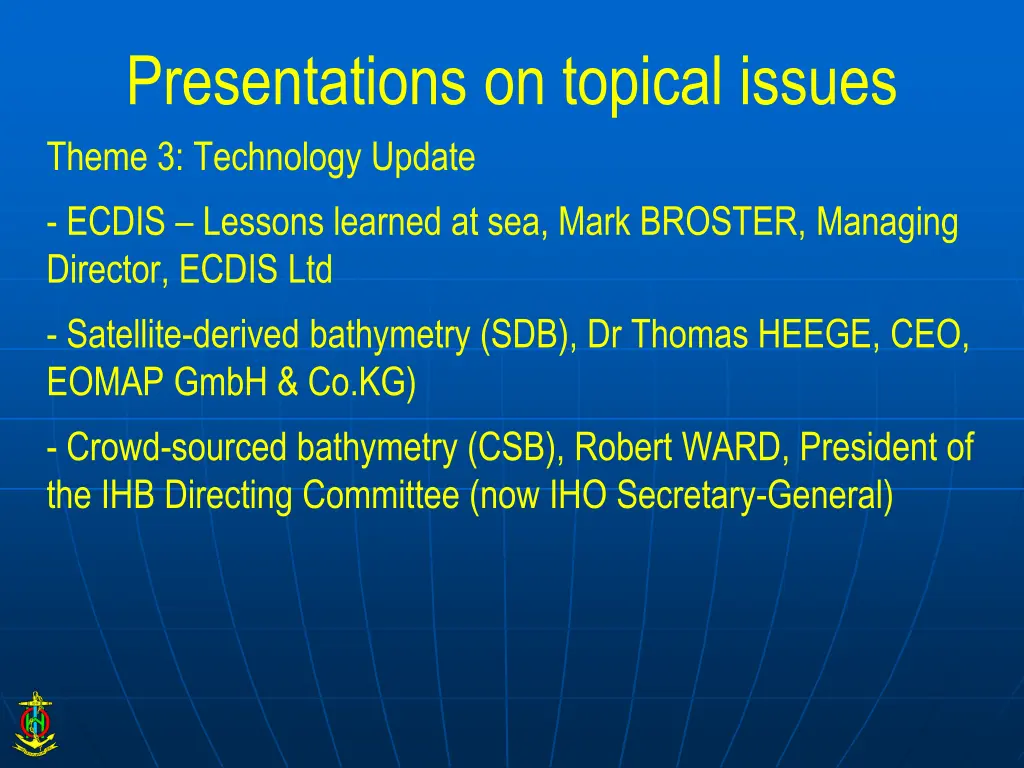 presentations on topical issues theme 1