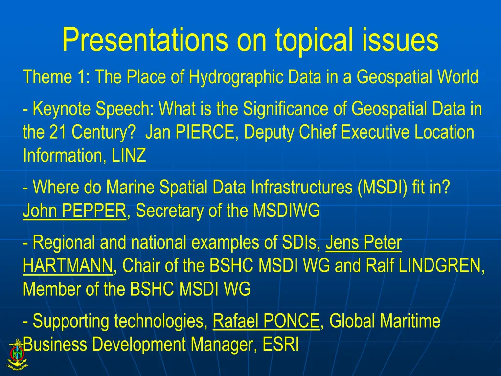 presentations on topical issues theme 1 the place