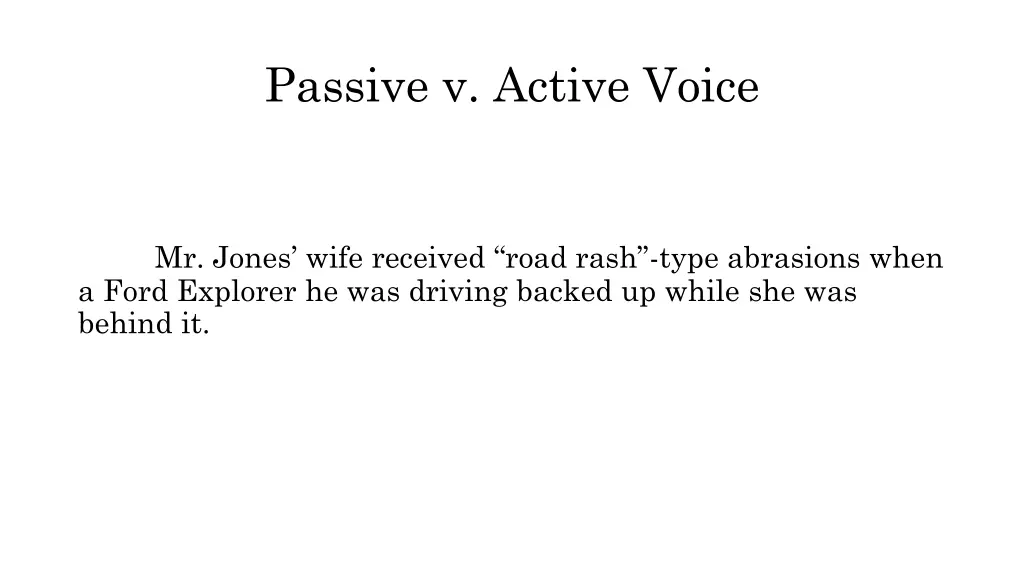 passive v active voice