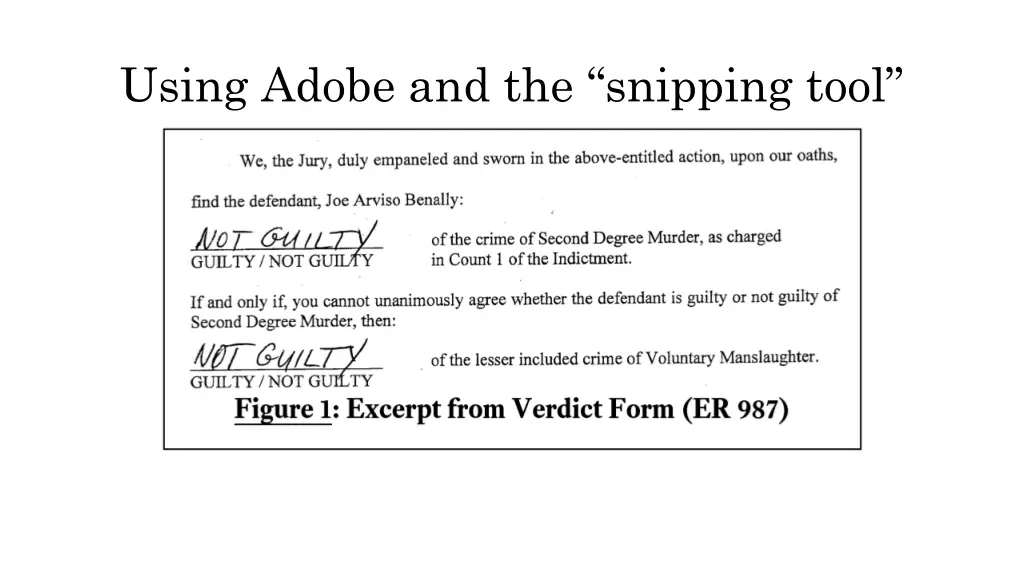 using adobe and the snipping tool