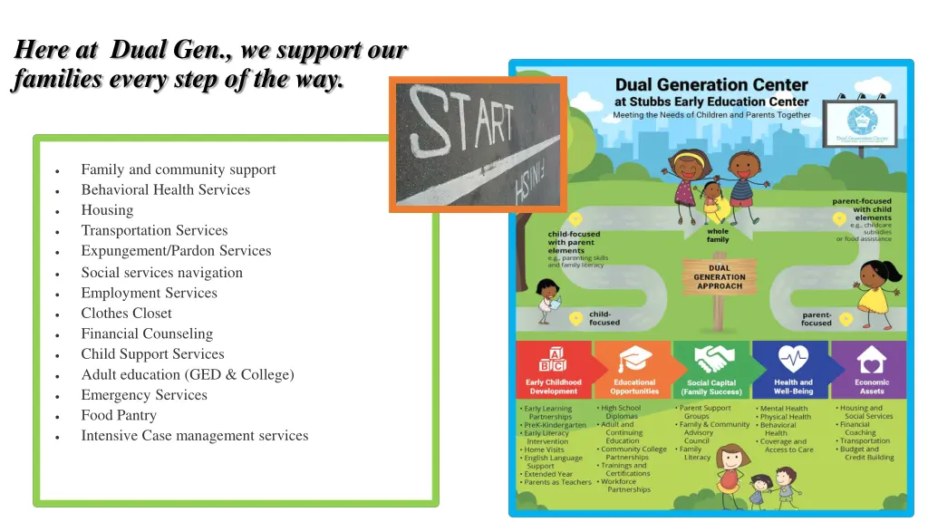 here at dual gen we support our families every