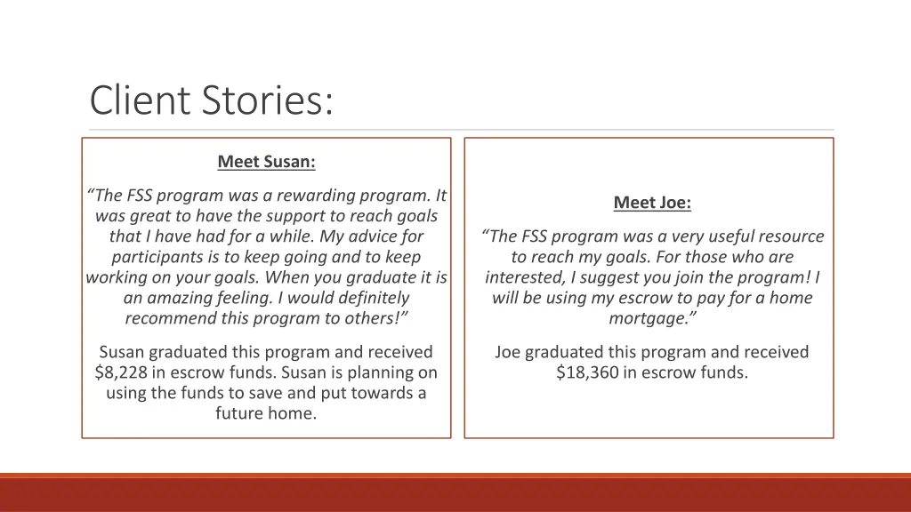 client stories