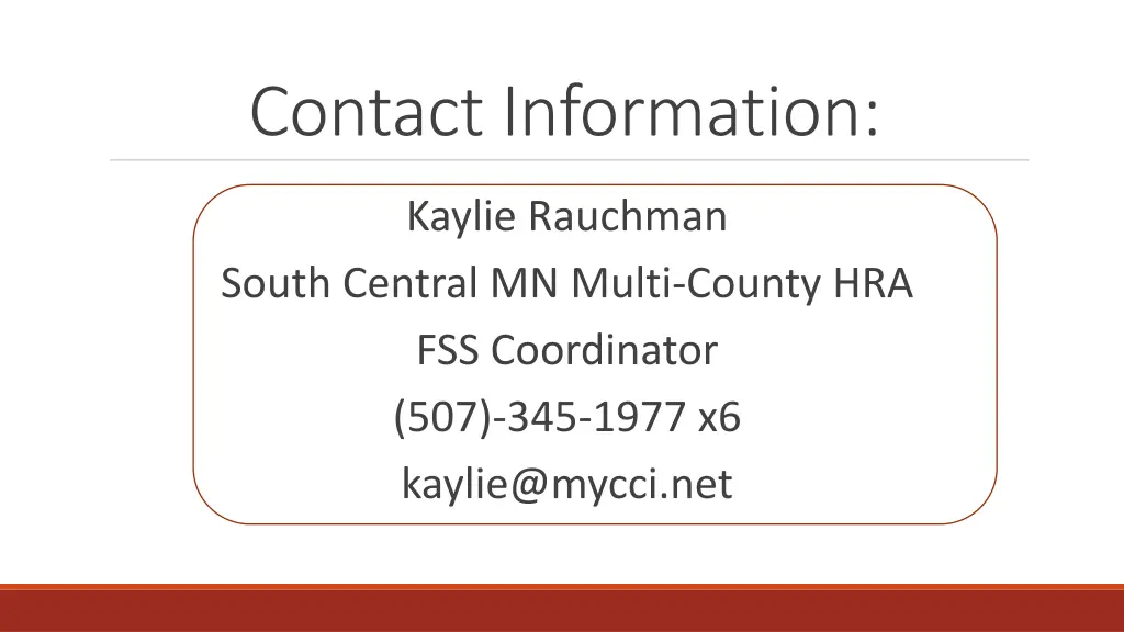 contact information
