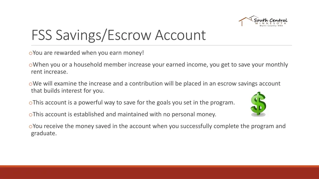 fss savings escrow account