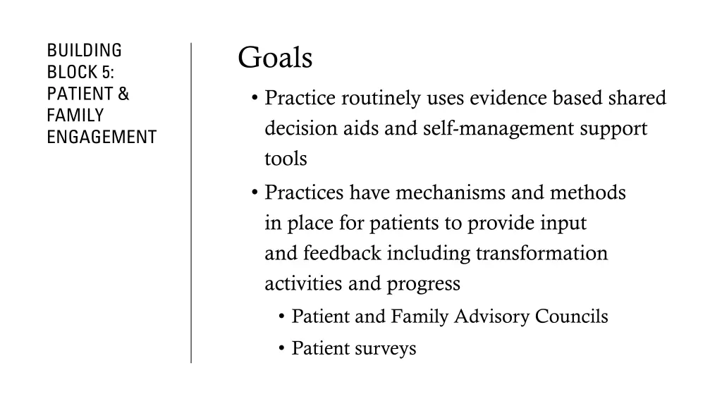 building block 5 patient family engagement 1